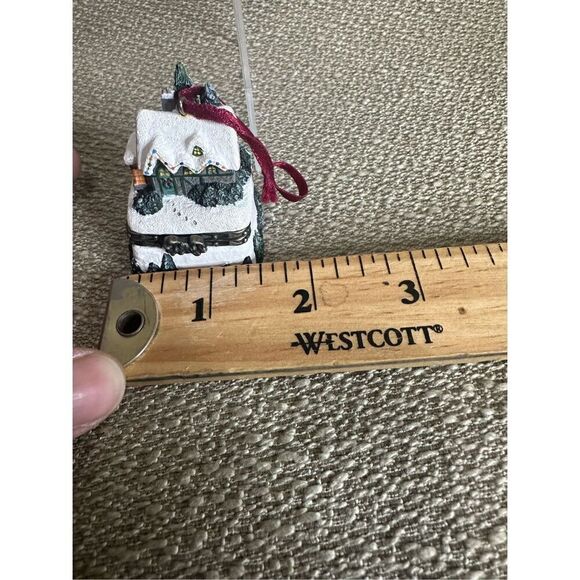 Vtg 90s Thomas Kinkade Ornament Ceramic Box Stonehearth Christmas Mini 1.5” - Picture 10 of 11